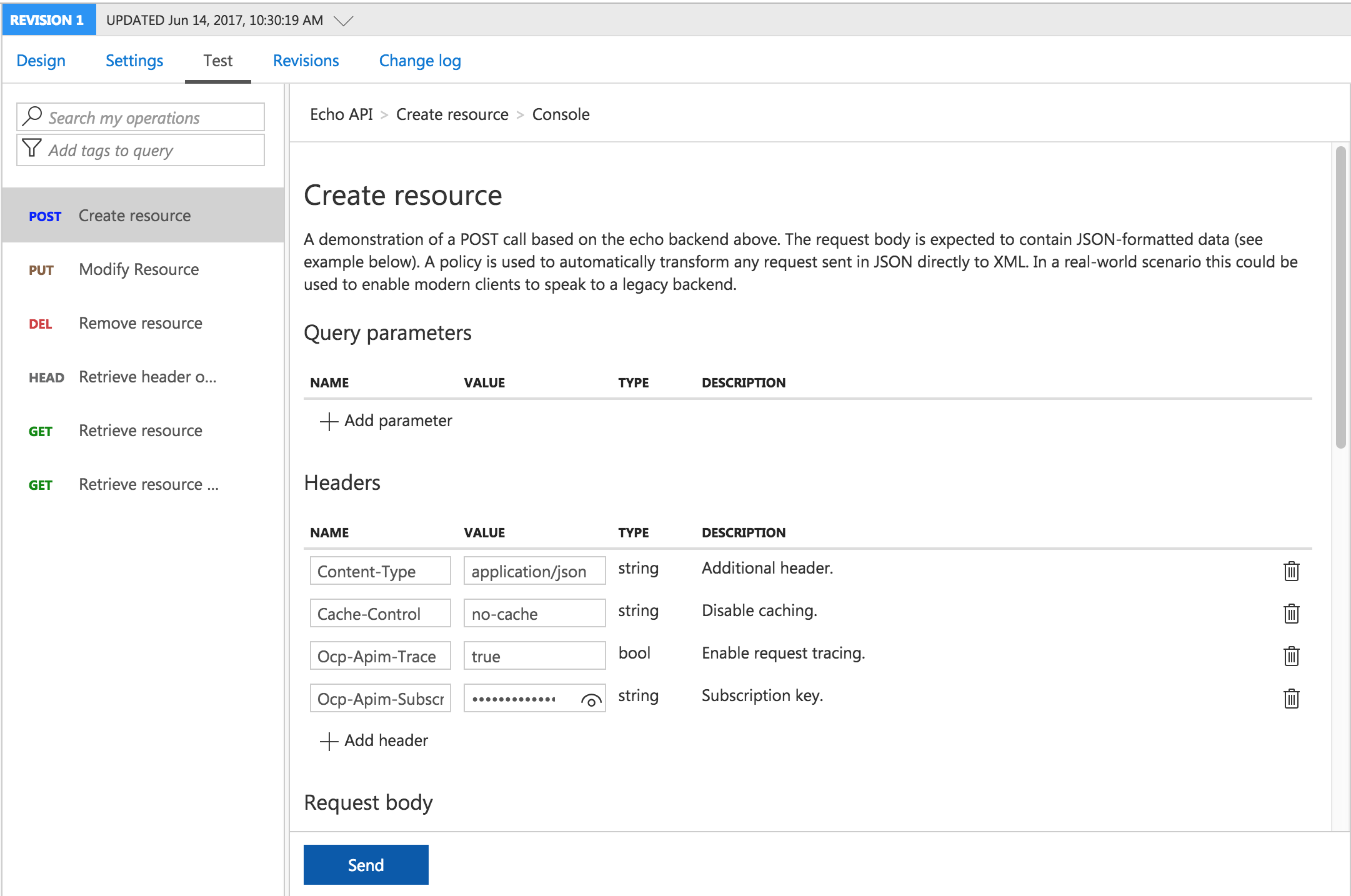 Testing an API in Microsoft Azure